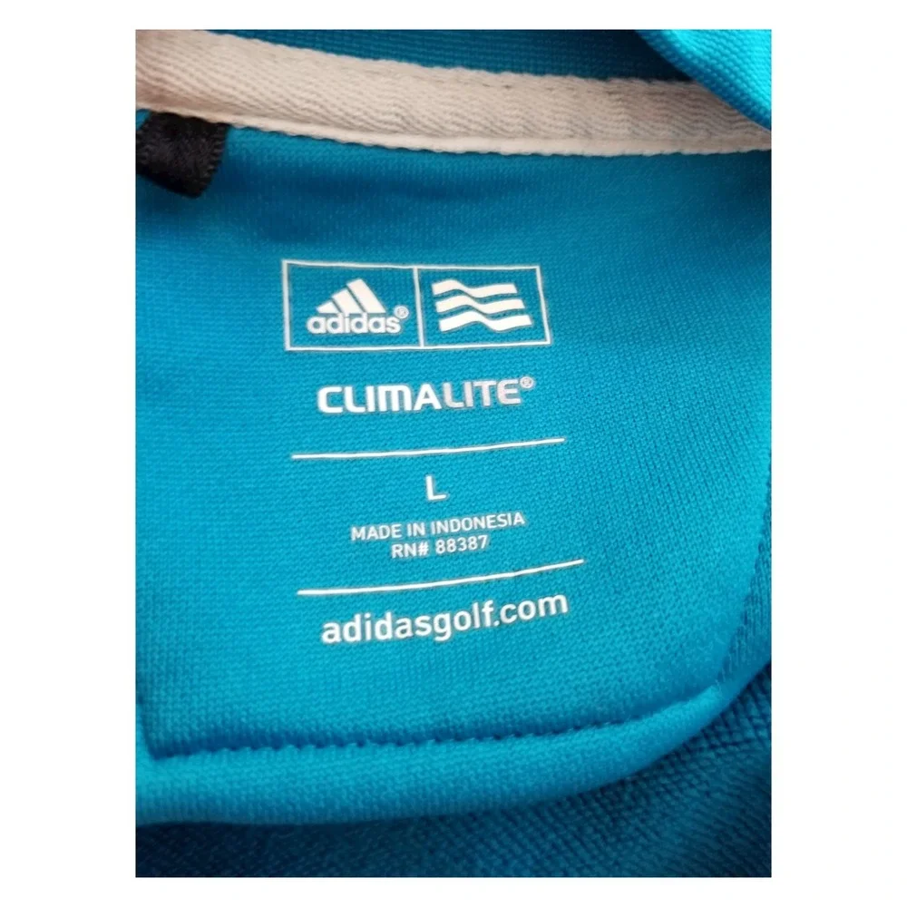Adidas Golf Climalite Blue Pullover Sweater 1/4 Zip Size Men's L PIT TO PIT 24